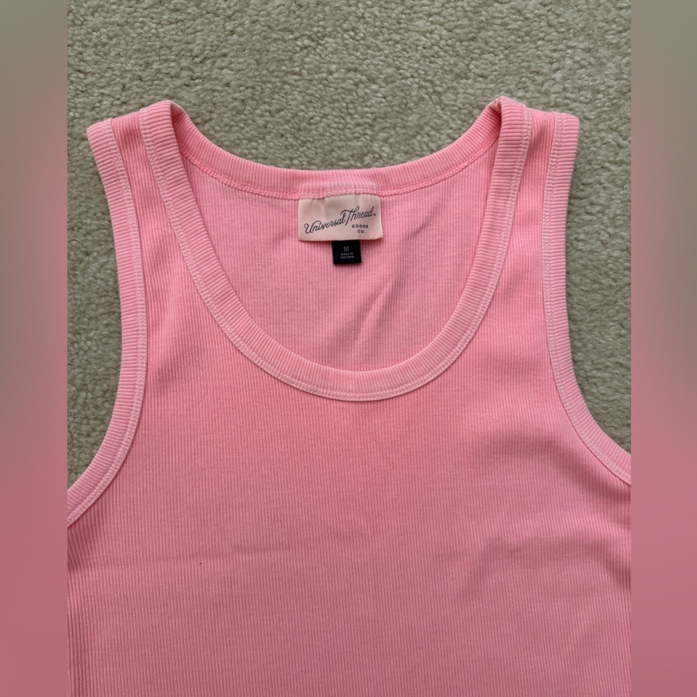 Universal Thread Pink Ribbed Tank Top - Picture 5 of 5